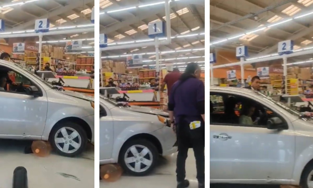 Una conductora perdió el control de su unidad y acabó dentro de una tienda de autoservicio en la alcaldía Coyoacán