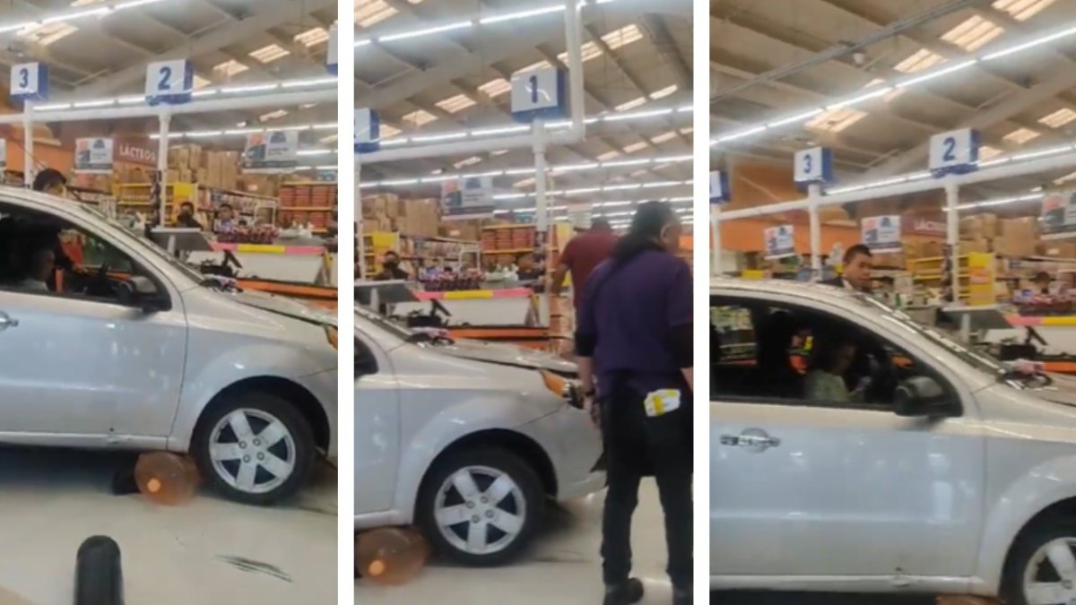 Una conductora perdió el control de su unidad y acabó dentro de una tienda de autoservicio en la alcaldía Coyoacán