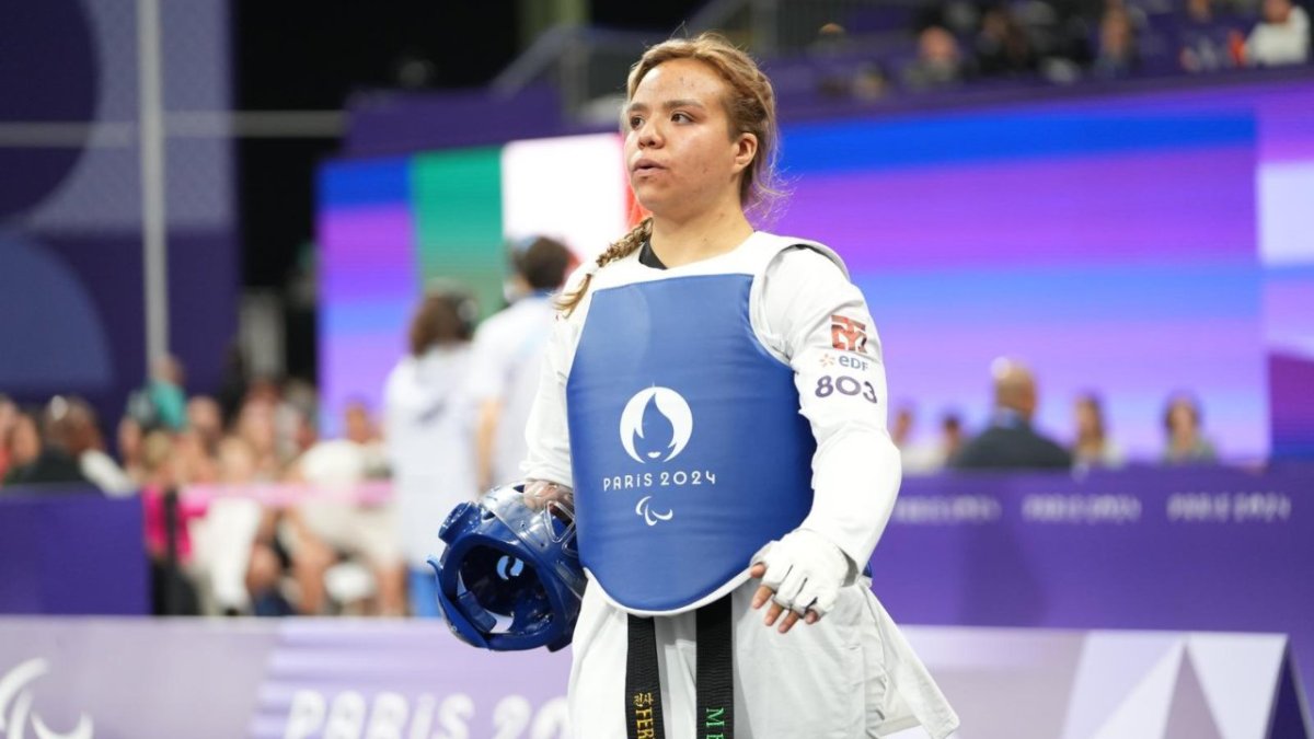 La mexicana Fernanda Vargas accedió al combate por la medalla de bronce en el para taekwondo, en los Juegos Paralímpicos de París 2024.