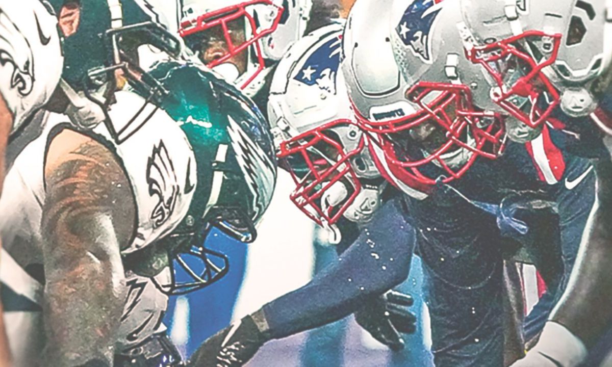 El equipo de Philadelphia logró más del doble de yardas ofensivas sobre Patriotas, con 210 avances por aire y 73 mediante juego terrestre