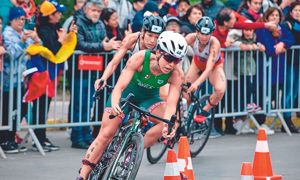 Ubicada en la posición número 18, con un tiempo oficial de 1:58:29, para ubicarse como la tercera más rápida en bicicleta