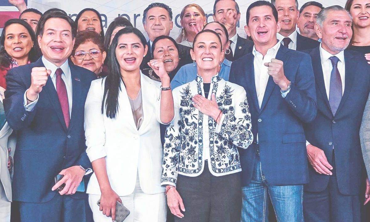 Plenaria. Claudia Sheinbaum durante la Primera Reunión del Grupo Parlamentario de Morena en el Senado.