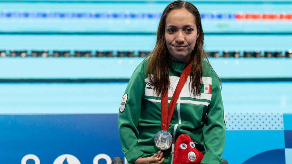 La mexicana Haideé Aceves volvió a ganar medalla de plata para México en la para natación, en los Juegos Paralímpicos de París 2024.