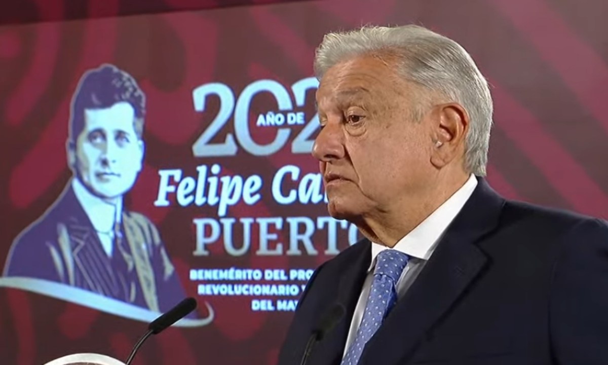 Foto: Captura de pantalla/ AMLO habla sobre el bloqueo en la México-Puebla