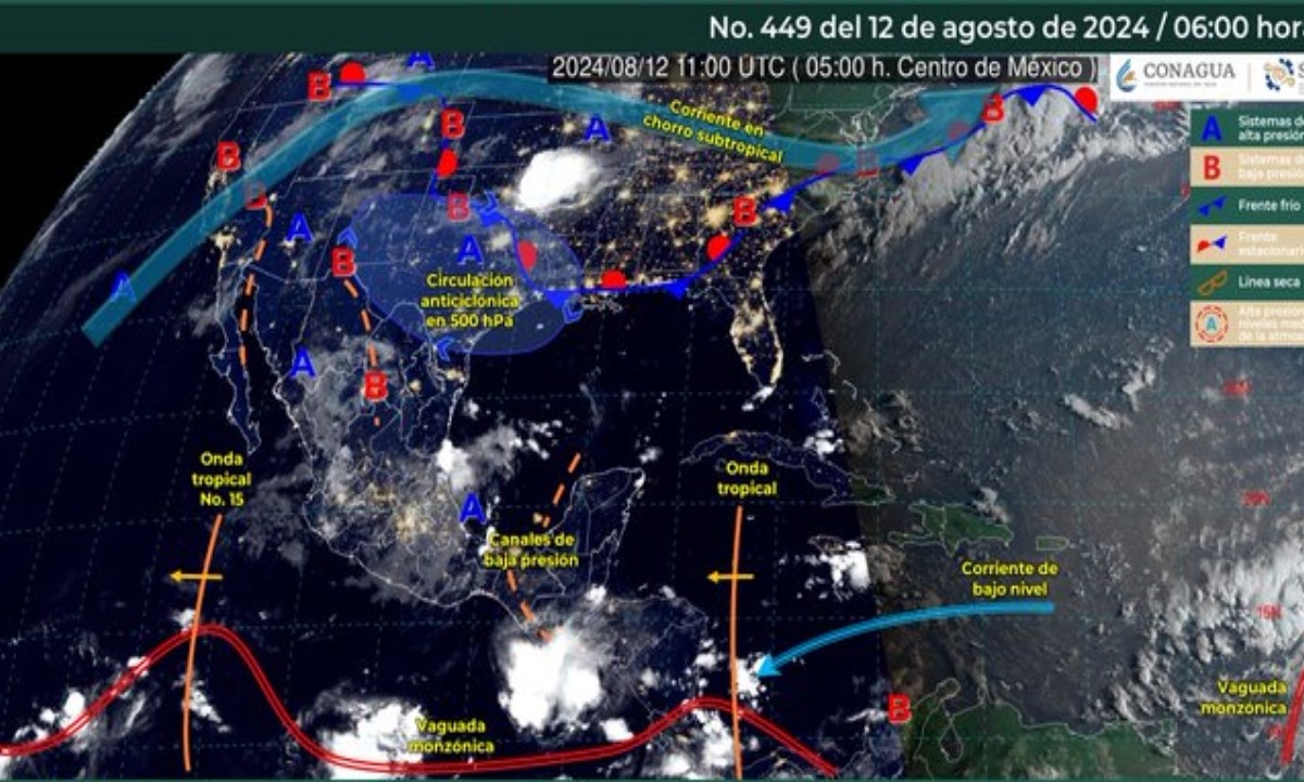 Foto: X@conagua_clima/ Servicios Meteorológicos Actuales