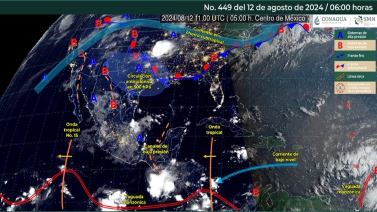 Foto: X@conagua_clima/ Servicios Meteorológicos Actuales