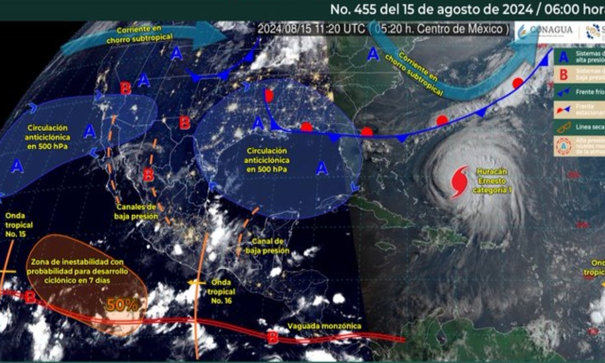 Foto: X@conagua_clima/ Servicios Meteorológicos Actuales