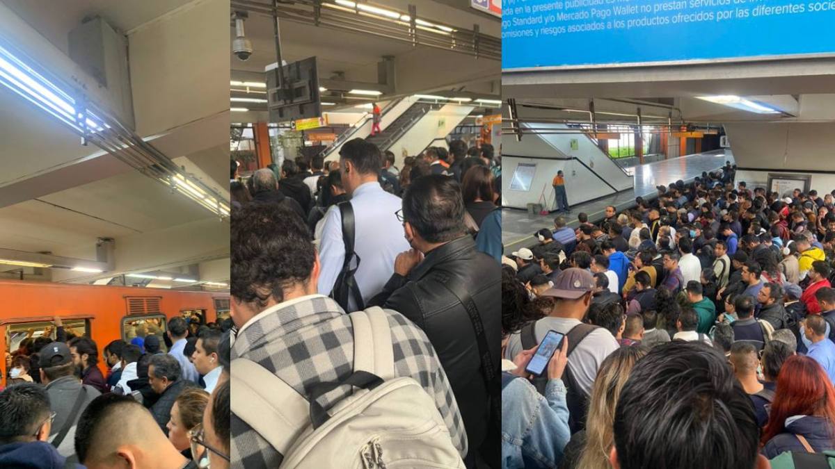 Usuarios en redes sociales reportaron caos por afluencia máxima de personas, así como retrasos en los trenes, en la Línea 7 del Metro CDMX.