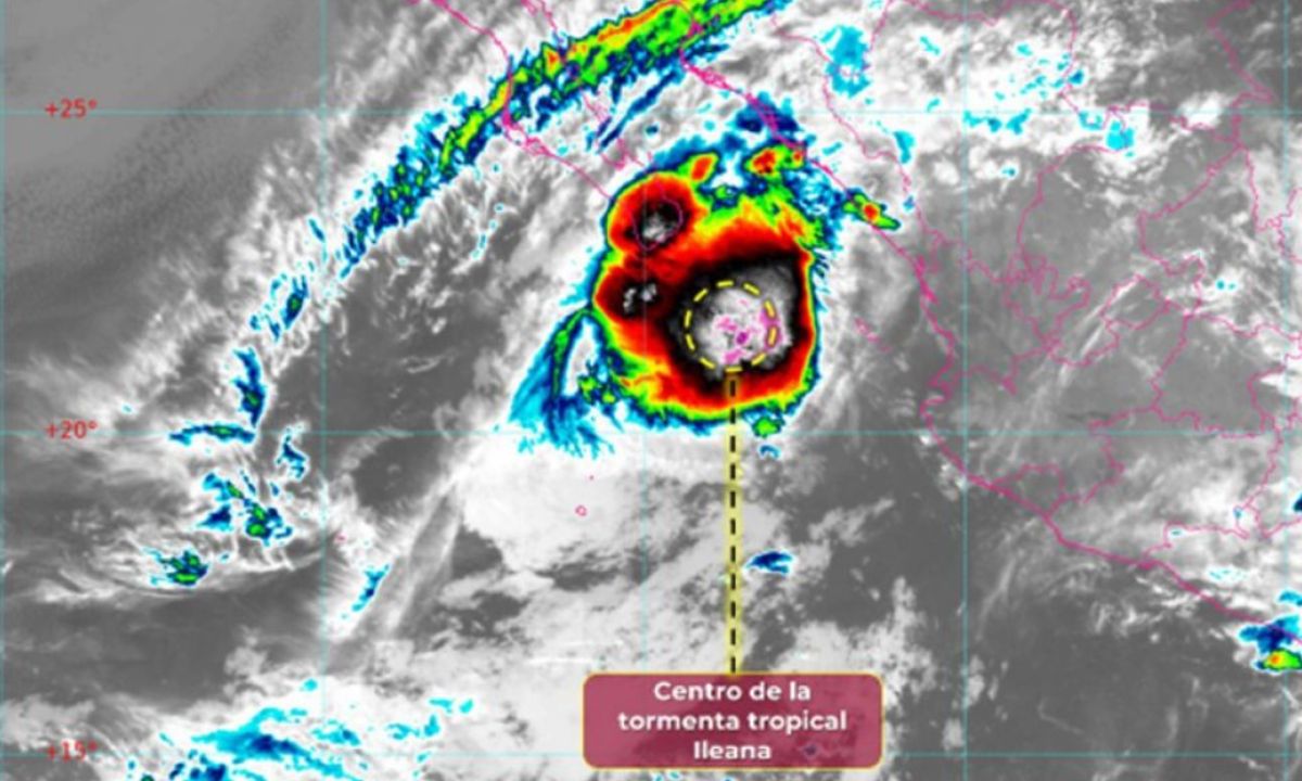 La tormenta tropical Ileana ocasionarán lluvias muy fuertes a puntuales intensas en el occidente y noroeste del país