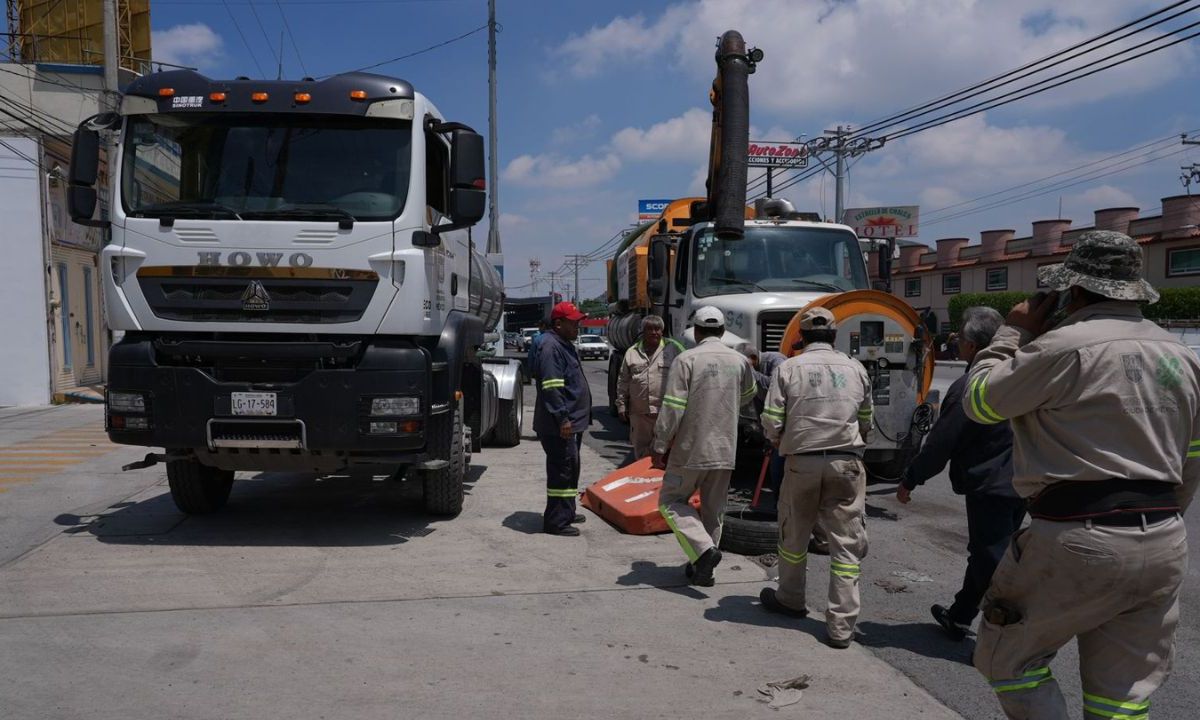 Sacmex acude a Chalco y Ecatepec para sumar esfuerzos contra anegaciones