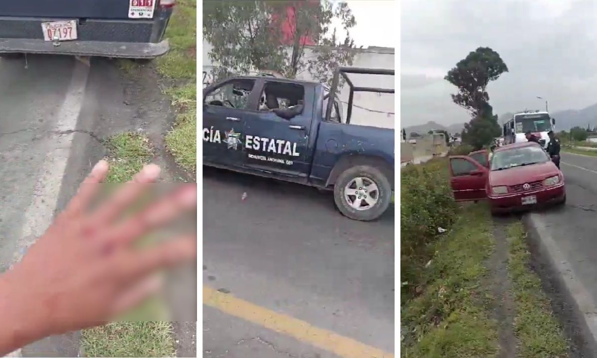 Denuncian a policías estatales por manejar en sentido contrario en Ecatepec; chocan contra el motociclista y lo dejan herido