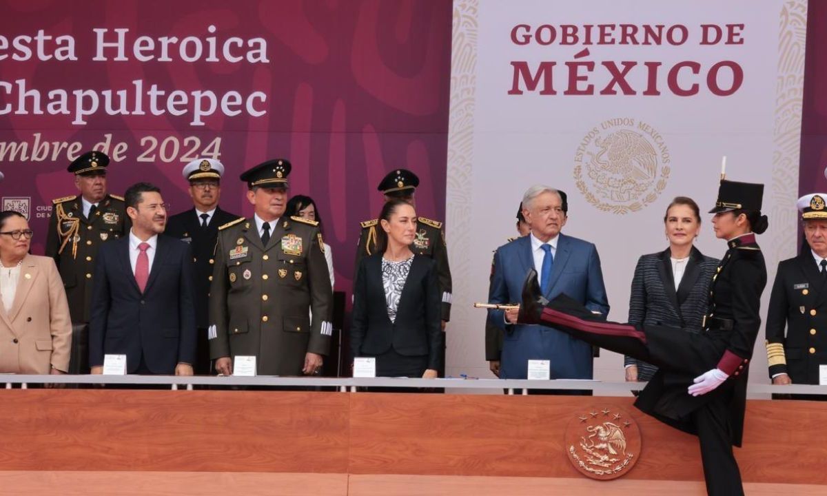 Luisa María Alcalde , Rosa Icela Rodríguez, Beatriz G Muller y Claudia Sheinbaum en 177 aniversario de la Gesta Heroica de los Niños Héroes de Chapultepec