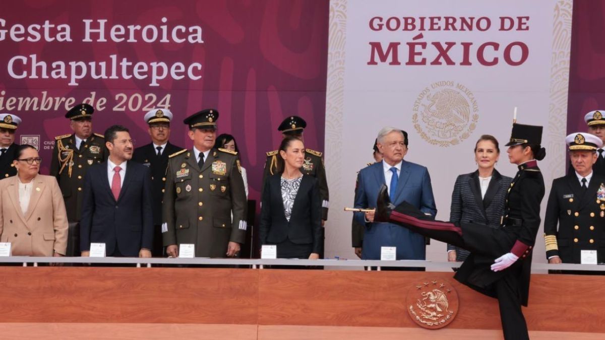 Luisa María Alcalde , Rosa Icela Rodríguez, Beatriz G Muller y Claudia Sheinbaum en 177 aniversario de la Gesta Heroica de los Niños Héroes de Chapultepec