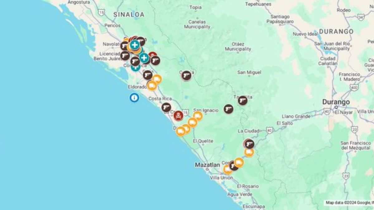 Crean mapa en Google Maps con reportes de violencia en Sinaloa