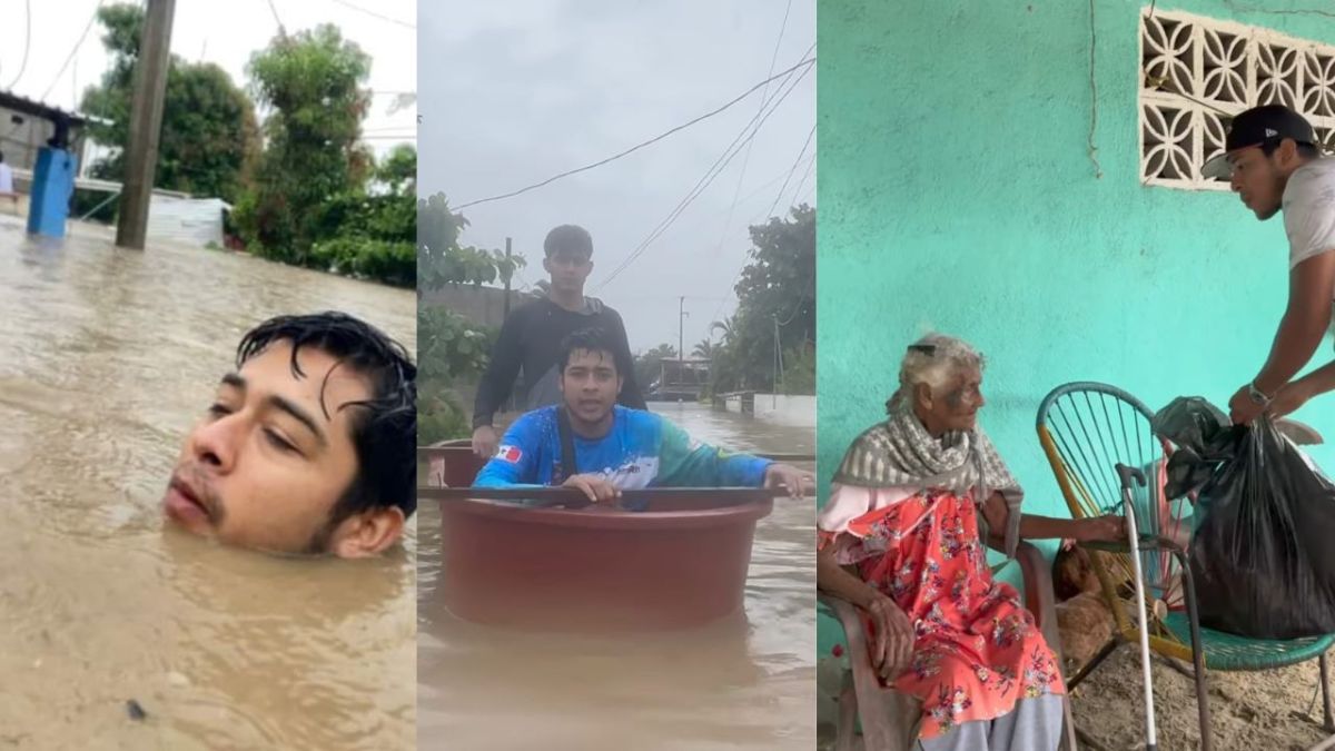 Jorge Maldonado es un creador de contenido de Guerrero que en estos días a brindado ayuda a los habitantes del estado tras las inundaciones por el paso de John