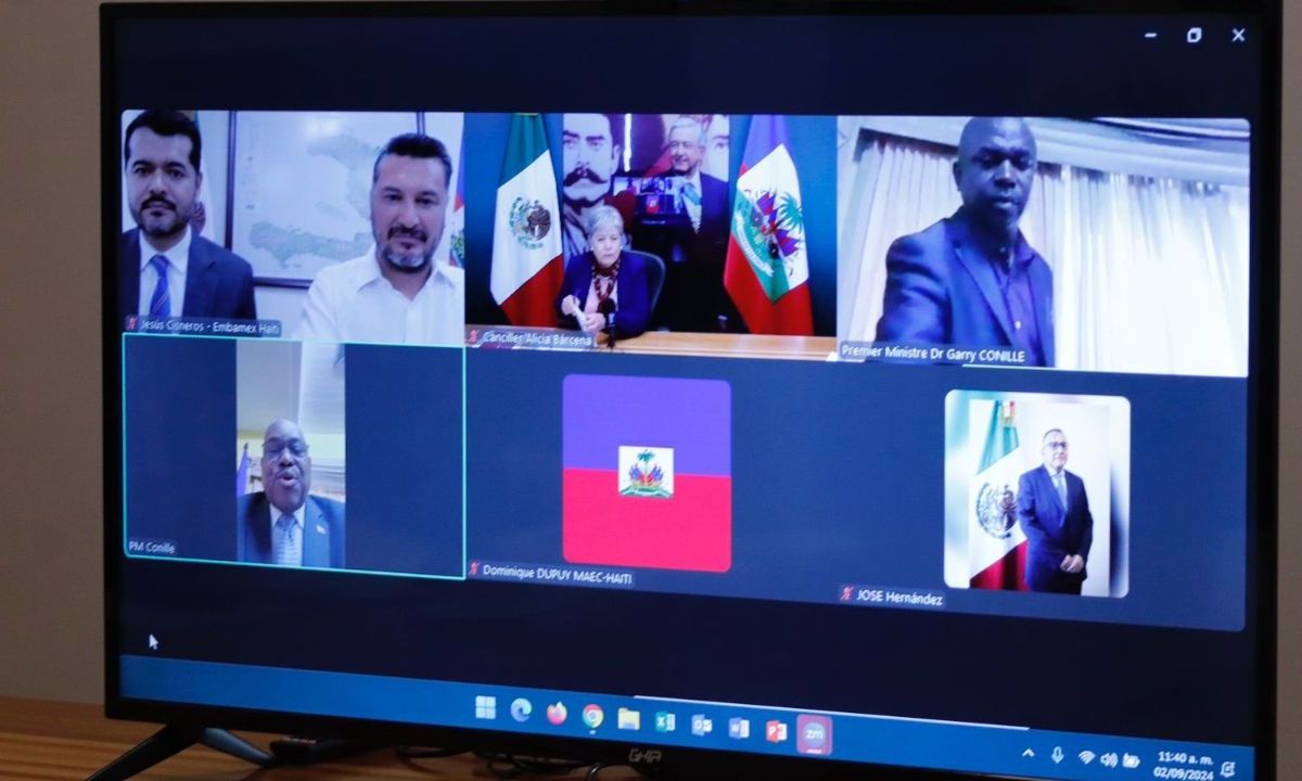 Canciller Bárcena sostiene reunión virtual con el ministro de Haití