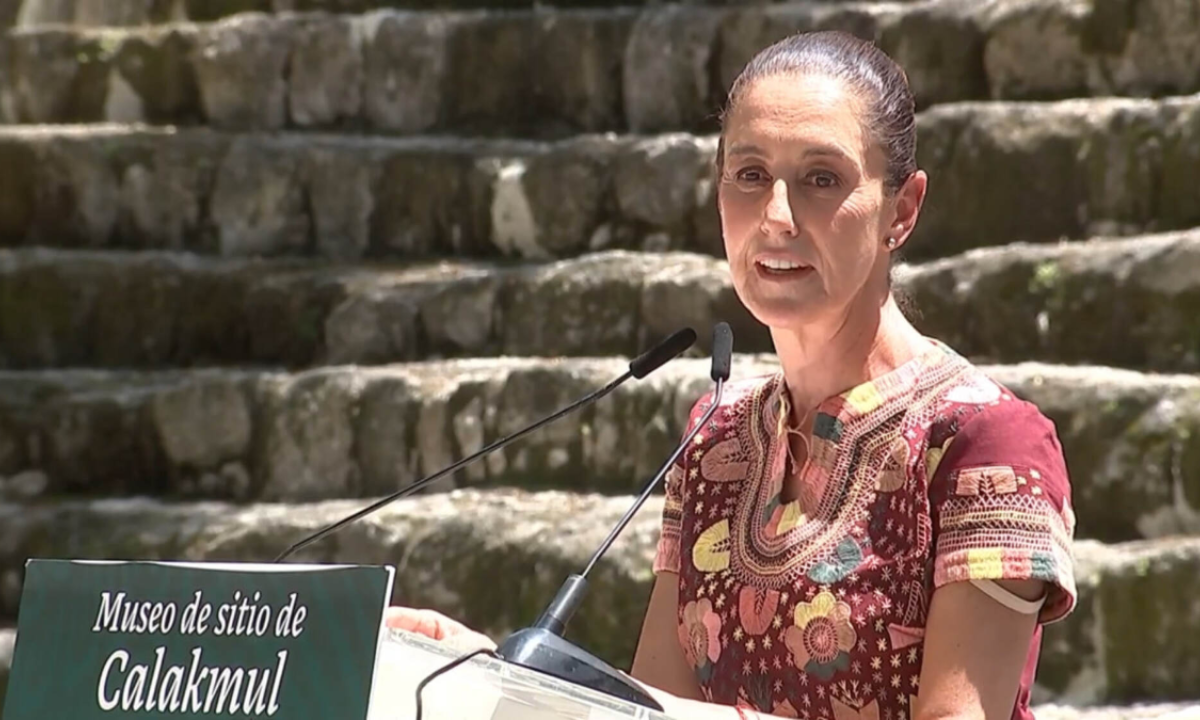 Claudia Sheinbaum en Calakmul