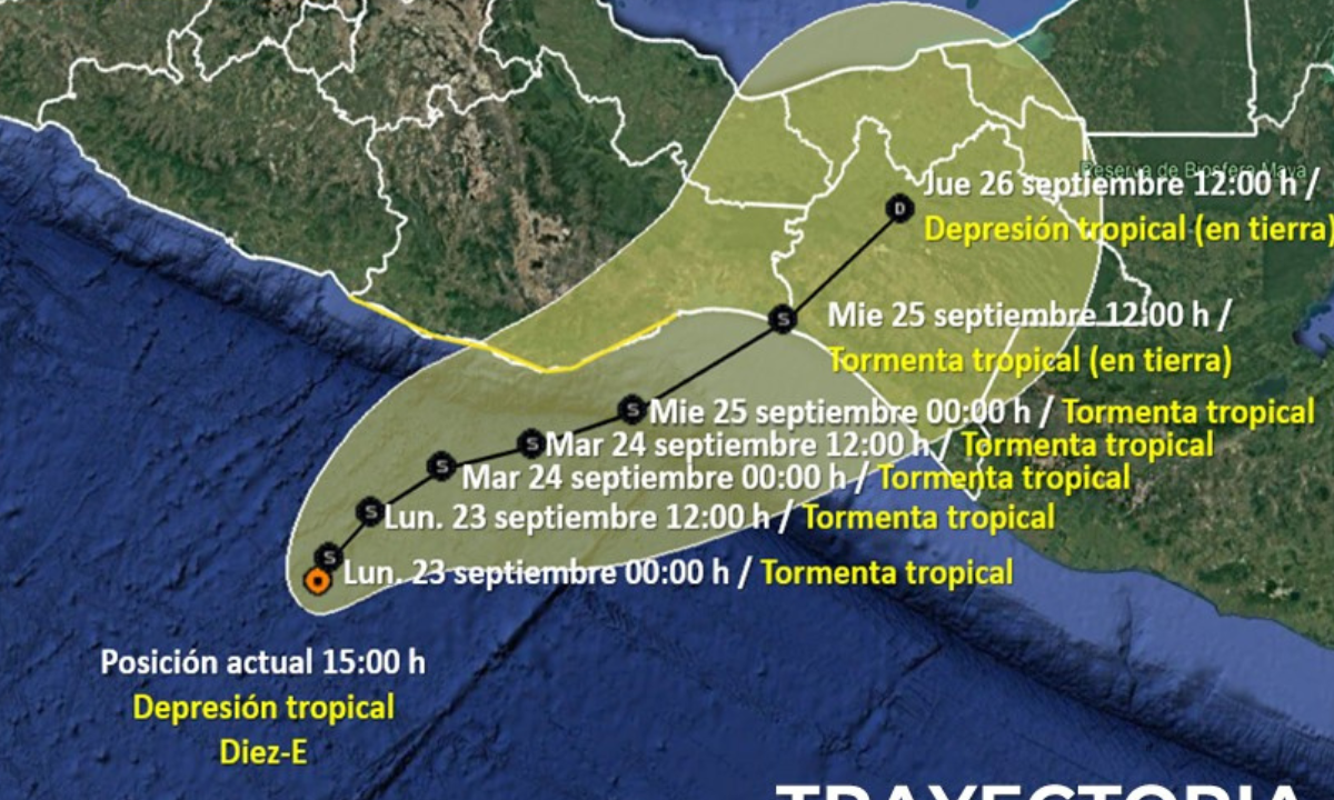 depresión tropical Diez-E