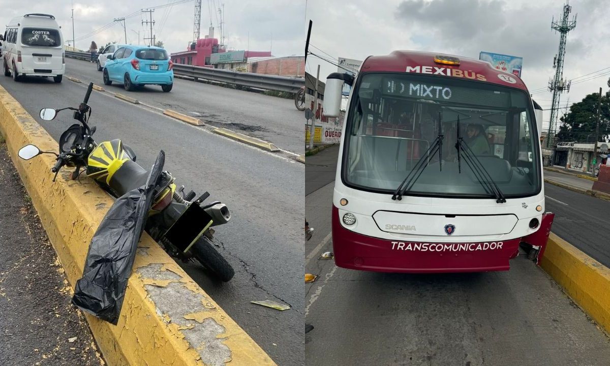 Bikers son arrollados por unidad del Mexibús Línea 2 sobre la Avenida 30-30