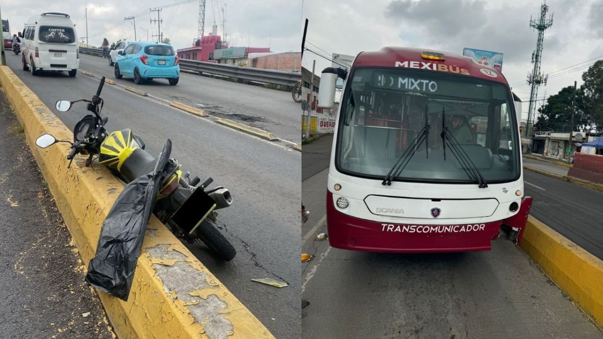 Bikers son arrollados por unidad del Mexibús Línea 2 sobre la Avenida 30-30