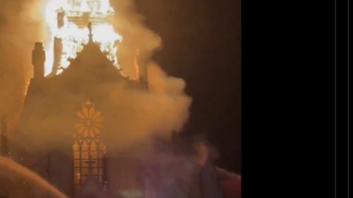 Incendio de la catedral de Saint Omer