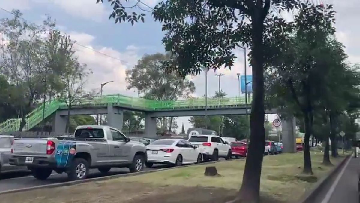 Por choque se registra denso tráfico en Río San Joaquín