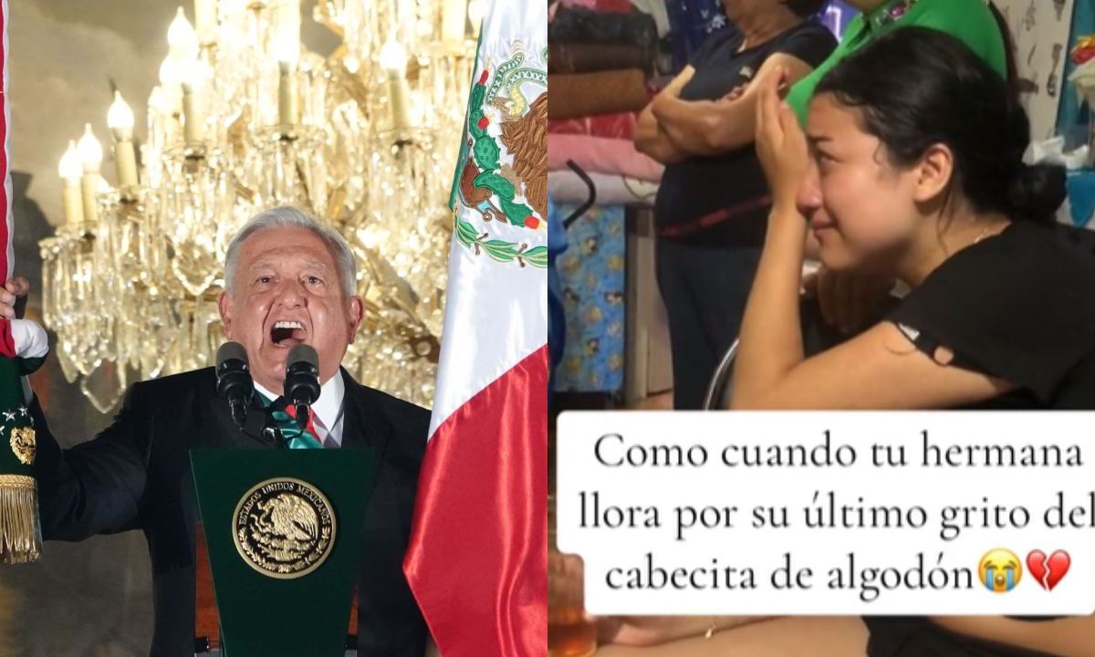 Una joven se viralizó en TikTok por llorar desconsoladamente tras el último Grito de Independencia del presidente AMLO