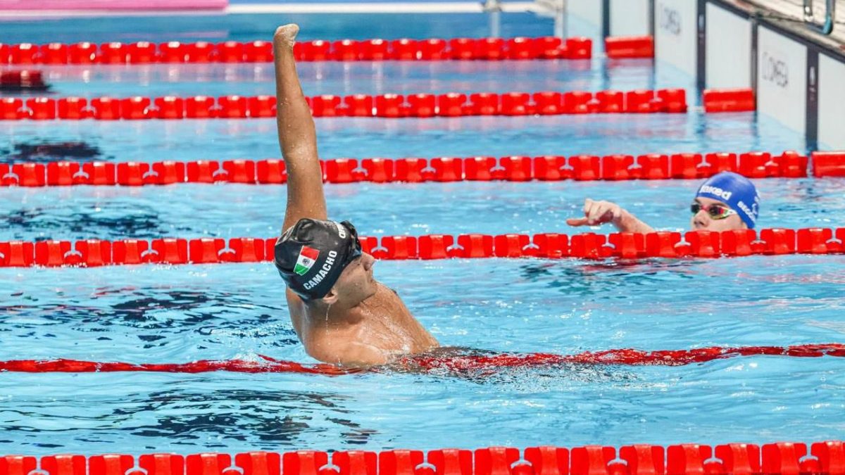 Ángel Camacho finalizó en el quinto lugar en la final de los 50m estilo libre S4 en la para natación, en Juegos Paralímpicos de París 2024.