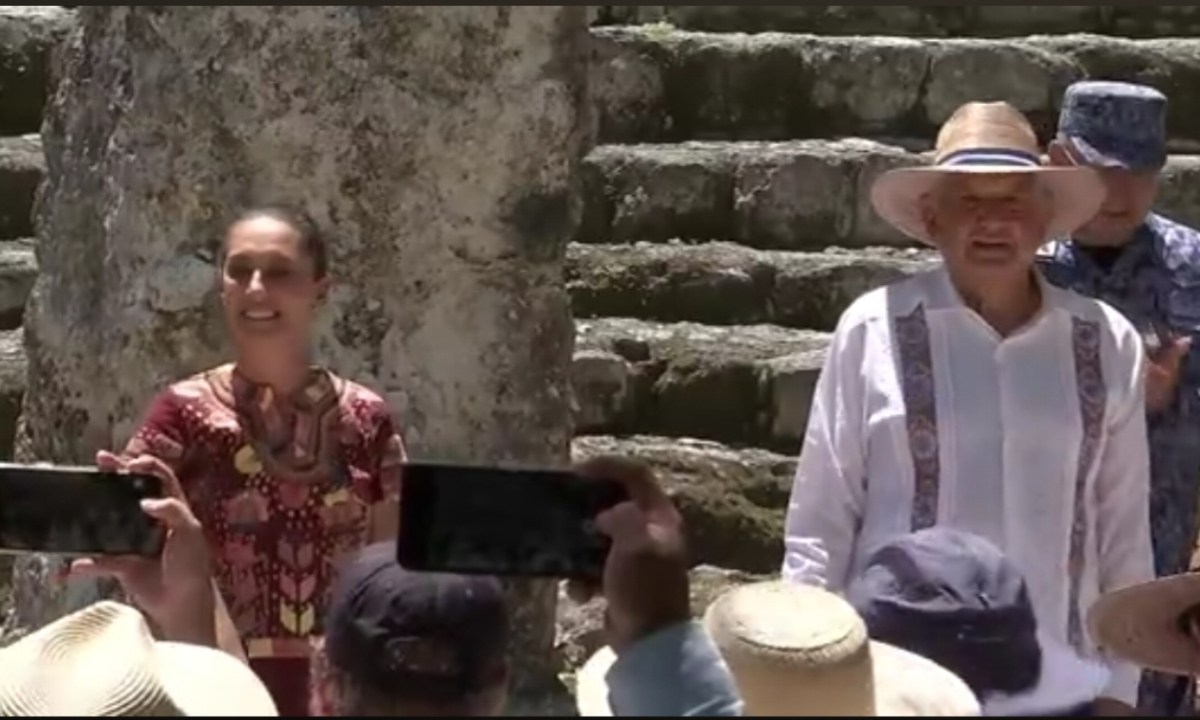 Foto: Captura de Pantalla/Conferencia en Zona arqueológica de Calakmul, desde Calakmul, Campeche