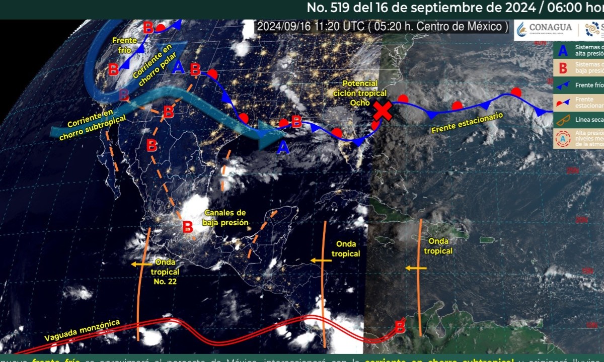 Foto: X@conagua_clima/ Servicios Meteorológico Actuales