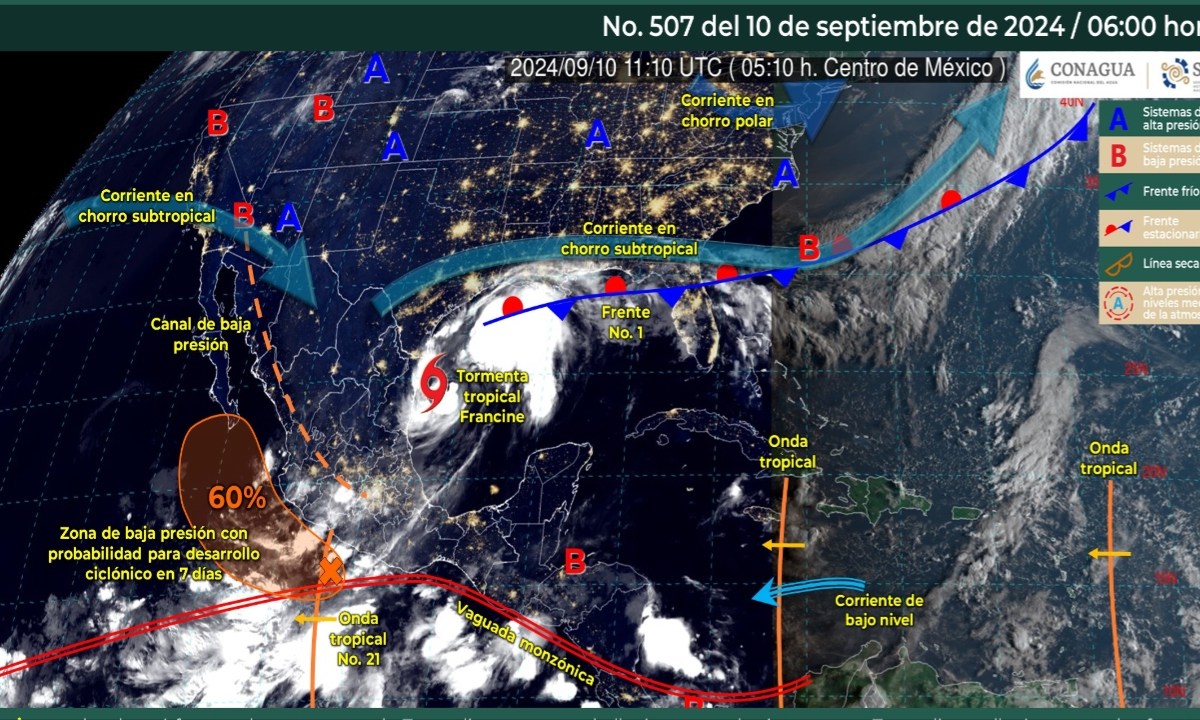 Foto: X@conagua_clima/ Servicios Meteorológico Actuales