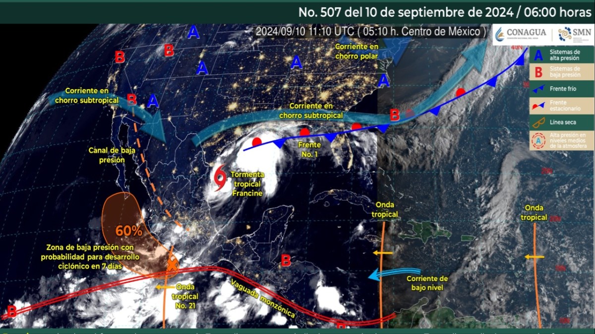 Foto: X@conagua_clima/ Servicios Meteorológico Actuales