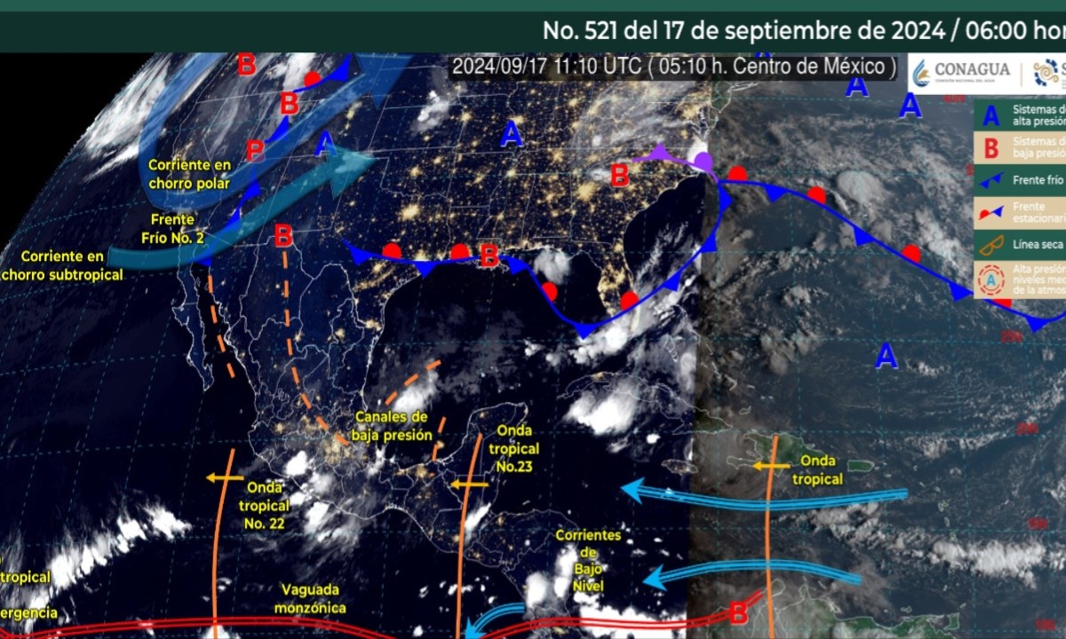 Foto: X@conagua_clima/ Servicios Meteorológico Actuales