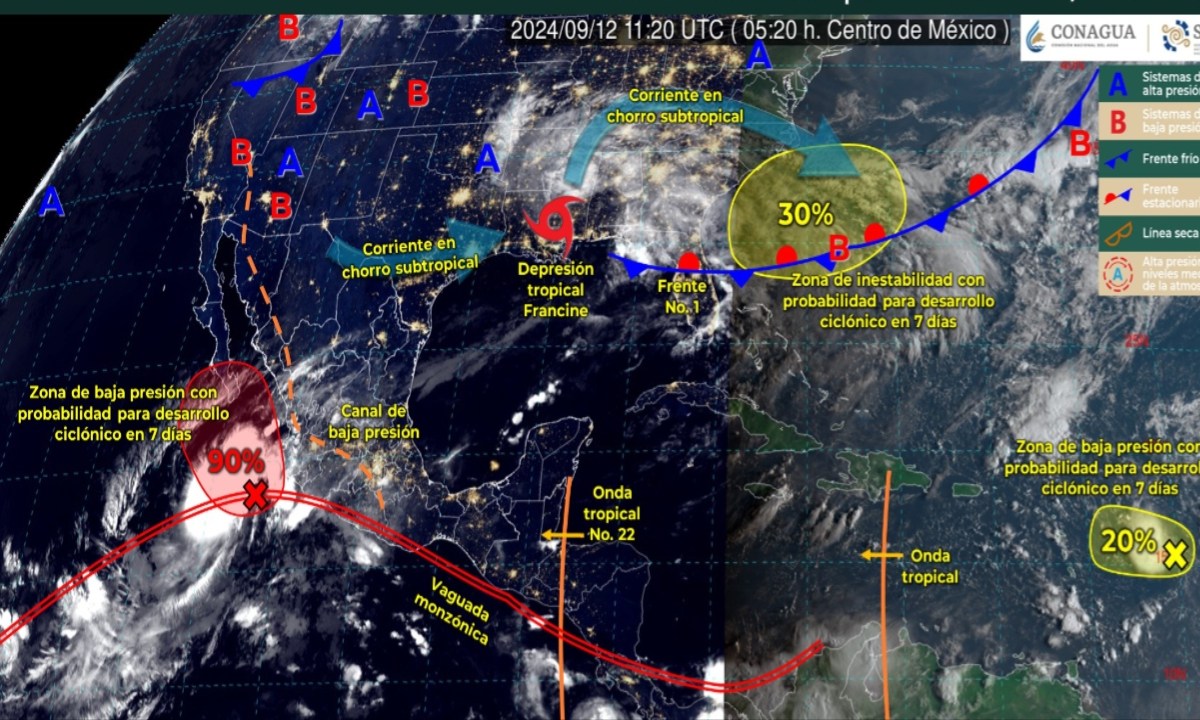 Foto: X@conagua_clima/ Servicios Meteorológico Actuales