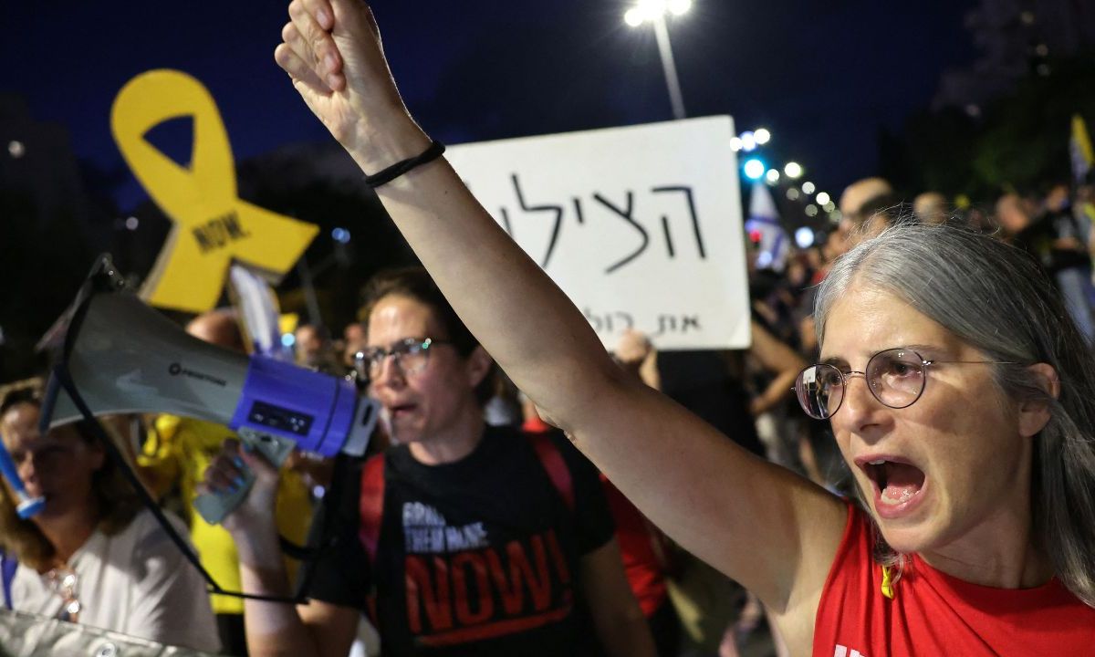 CRISIS. Las tensiones internas desataron manifestaciones en las principales ciudades de Israel para presionar por una tregua.