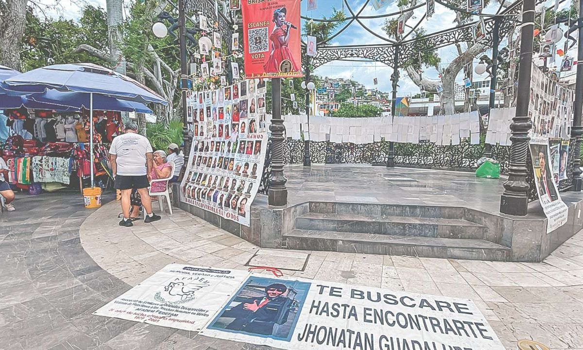 RECUERDO. Montaron la vigésima novena edición de la exposición Rostros de impunidad en el corazón de Acapulco.