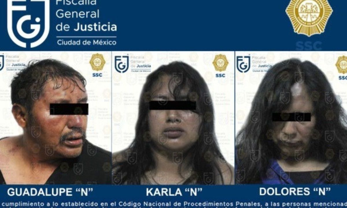 Cargos. El hombre es señalado por presunto delito de homicidio doloso y las mujeres fueron aprehendidas por interferir en el arresto. 