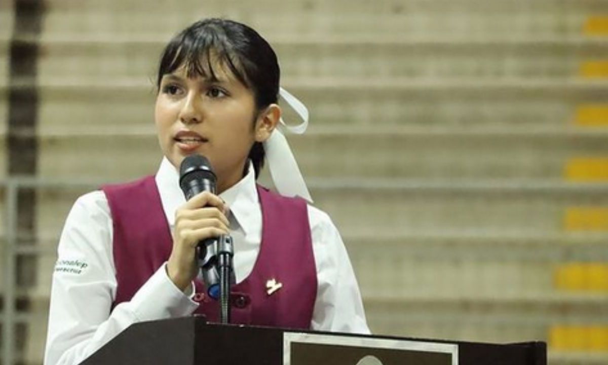 Aportación. La joven estudiante anunció que tiene previsto utilizar los 100 mil dólares del premio para crear e instalar un aula STEM en Veracruz. 