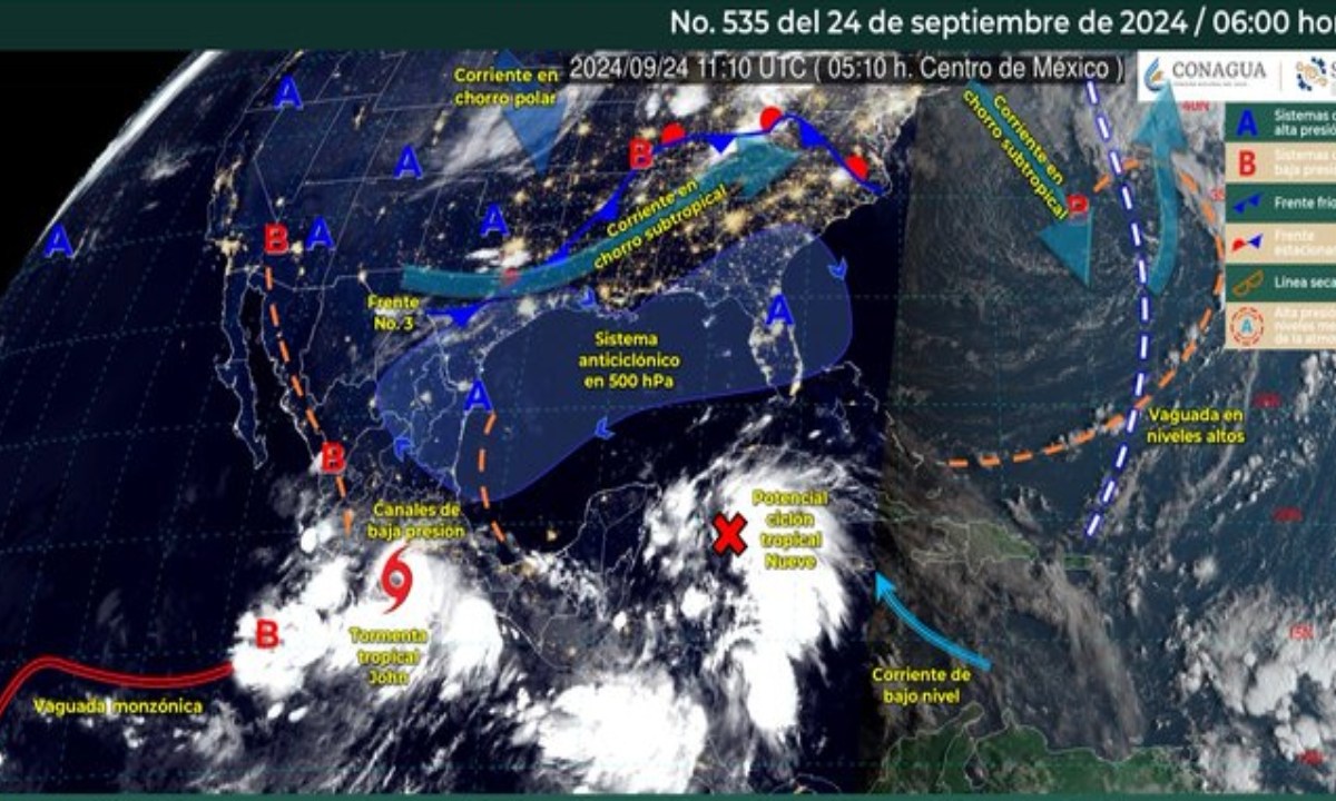 Foto: X@conagua_2/ Servicios Meteorológicos Actuales