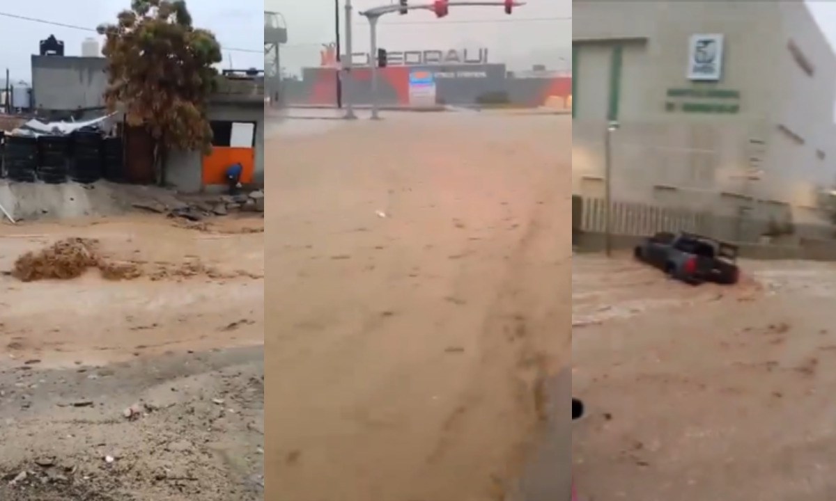 A horas de que toque tierra la tormenta tropical 'Ileana' en Baja California Sur, los primeros estragos comenzaron a sentirse.