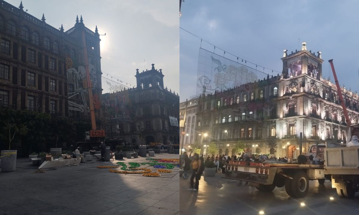 Personal de la Secretaría de Obras y Servicios (Sobse) de la Ciudad de México inició la colocación de los elementos decorativos.