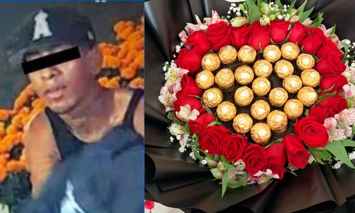 Sujeto roba ramo de rosas con chocolates y su novia lo presume en Instagram; es detenido