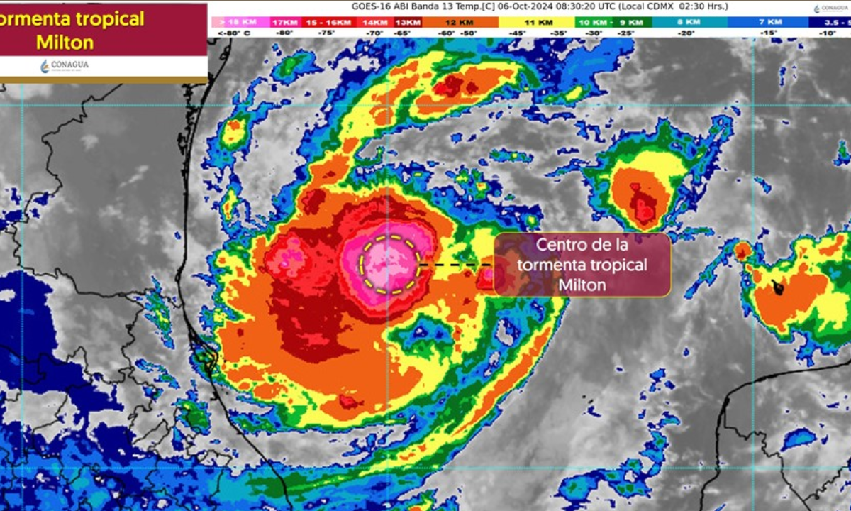 Tormenta tropical milton afectará estados