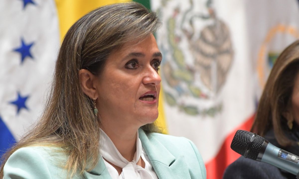 Ana Margarita Ríos Farjat encabezando la inauguración de la Conferencia Regional de América Latina y el Caribe