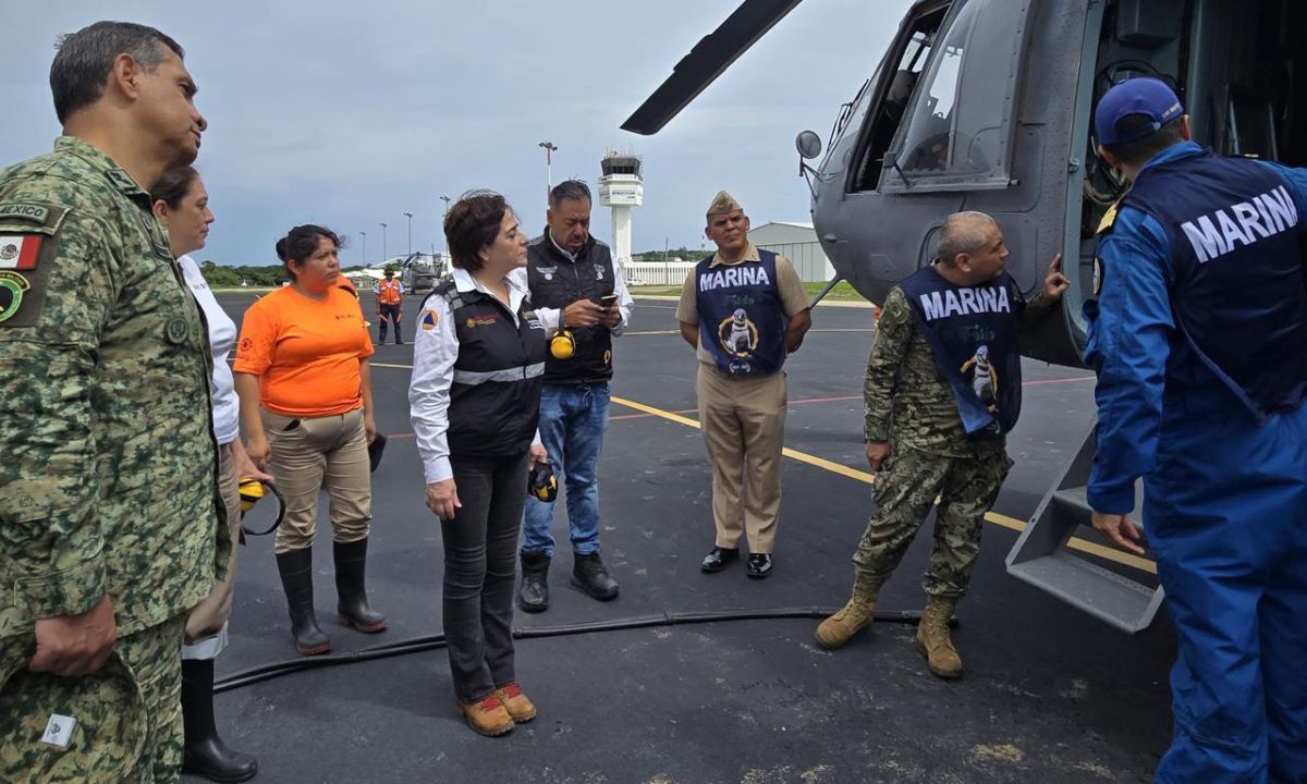 Las autoridades recorrieron las zonas anegadas de Veracruz, para complementar la evaluación de daños y el análisis de necesidades