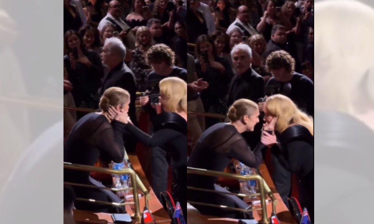 Adele y Céile Dion durante un concierto