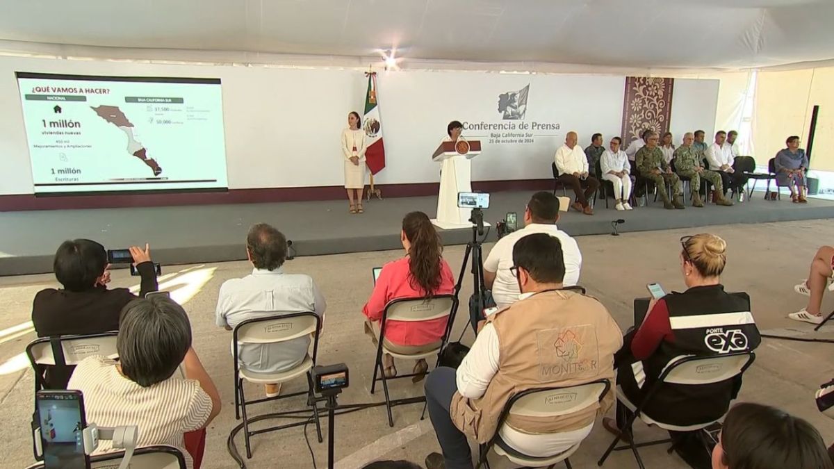 Captura de pantalla de la Conferencia matutina del 25 de octubre en Baja California Sur