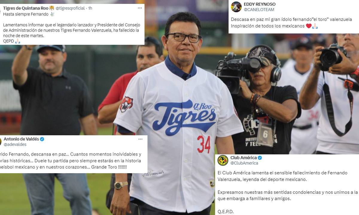 Tras el deceso de Fernando Valenzuela, el deporte mexicano se unió a las condolencia en las redes sociales