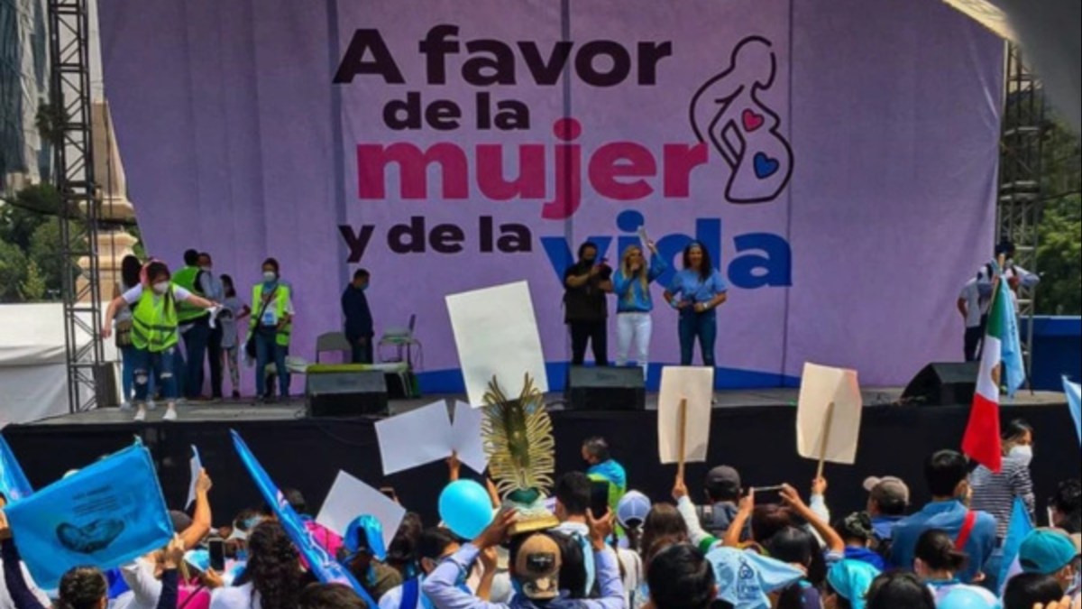 Marcha a favor de la mujer y la vida