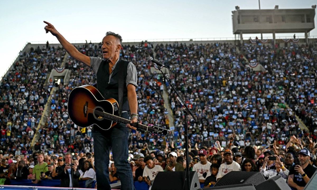 Springsteen se presentó en un mitin de campaña de Kamala Harris